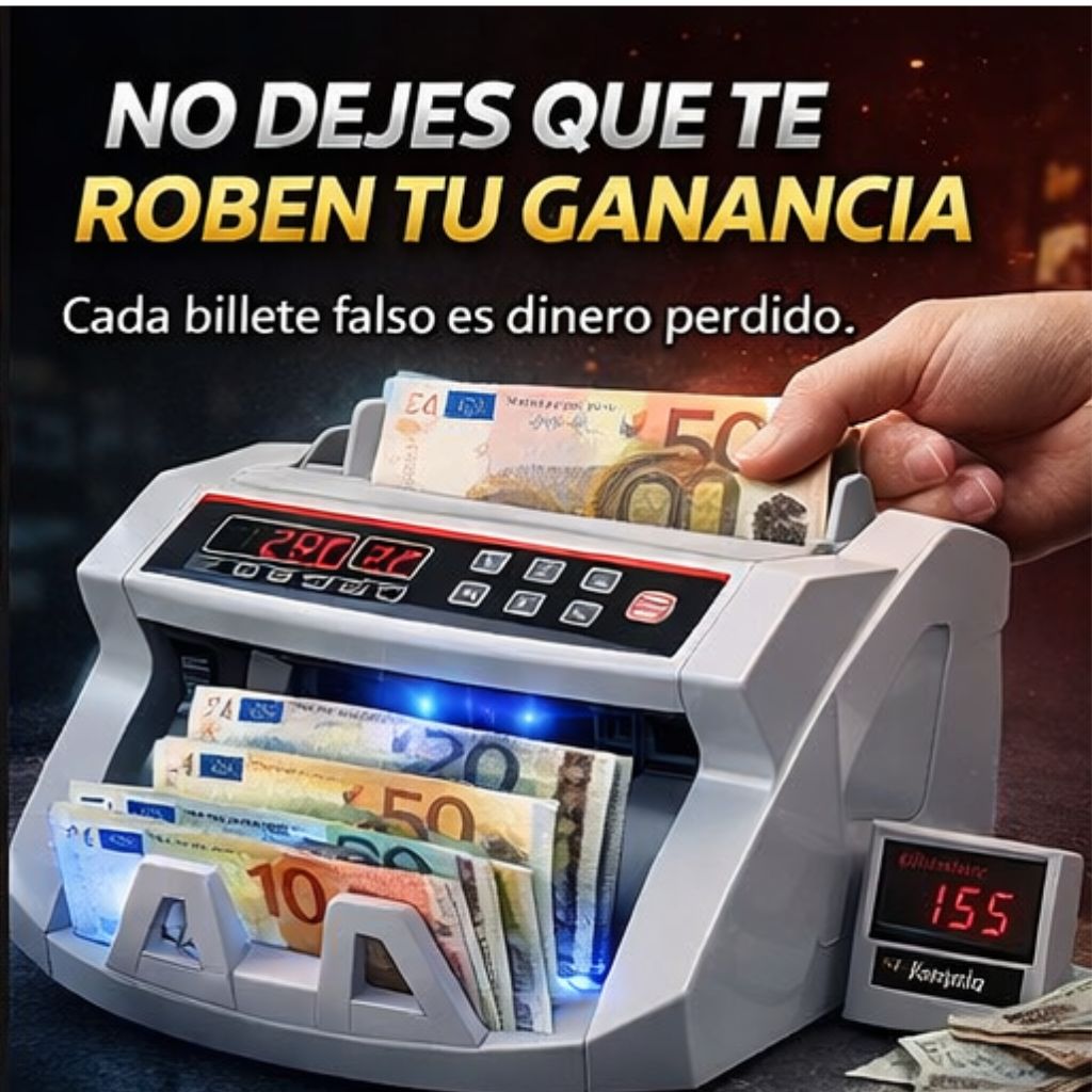 CONTADORA DE BILLETES CON DETECTOR DE BILLETES FALSOS