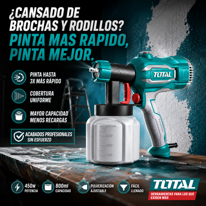 PISTOLA PROFECIONAL PARA PINTAR ELECTRICA TOTAL 450W