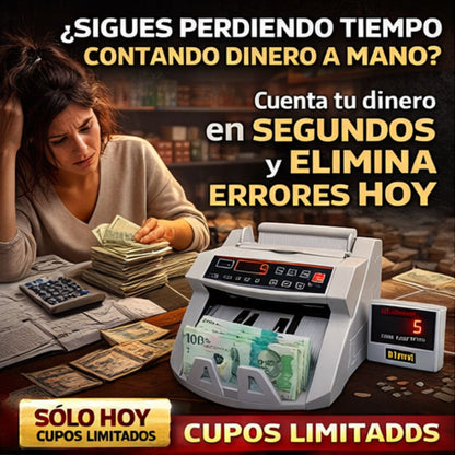 CONTADORA DE BILLETES CON DETECTOR DE BILLETES FALSOS