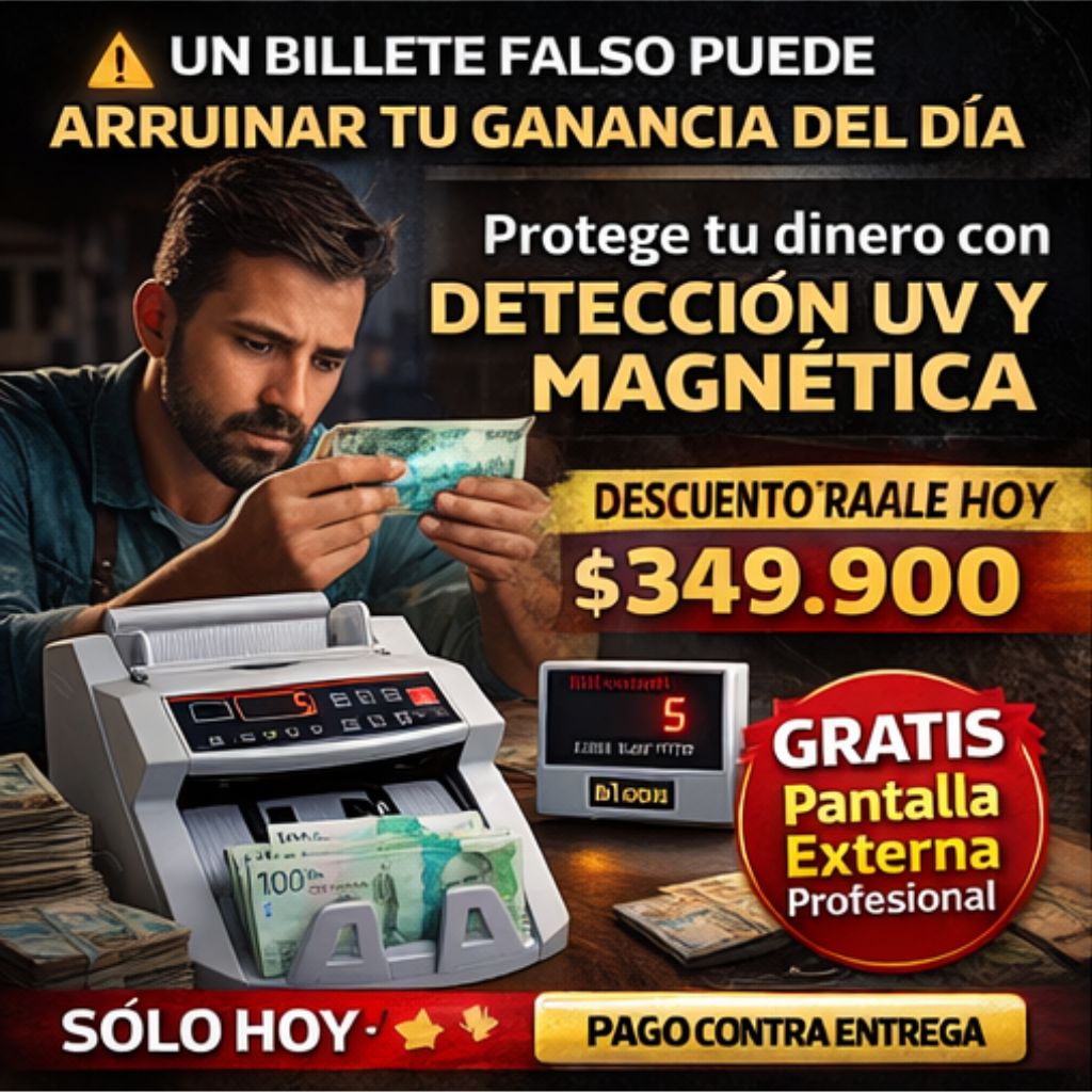 CONTADORA DE BILLETES CON DETECTOR DE BILLETES FALSOS