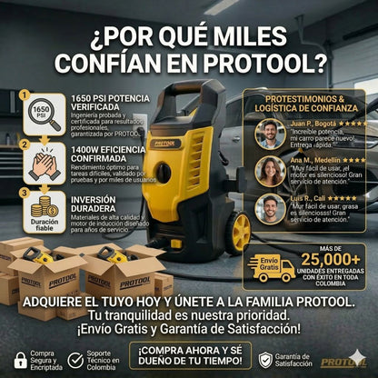 HIDROLAVADORA PROTOOL POWER 1650psi 110V