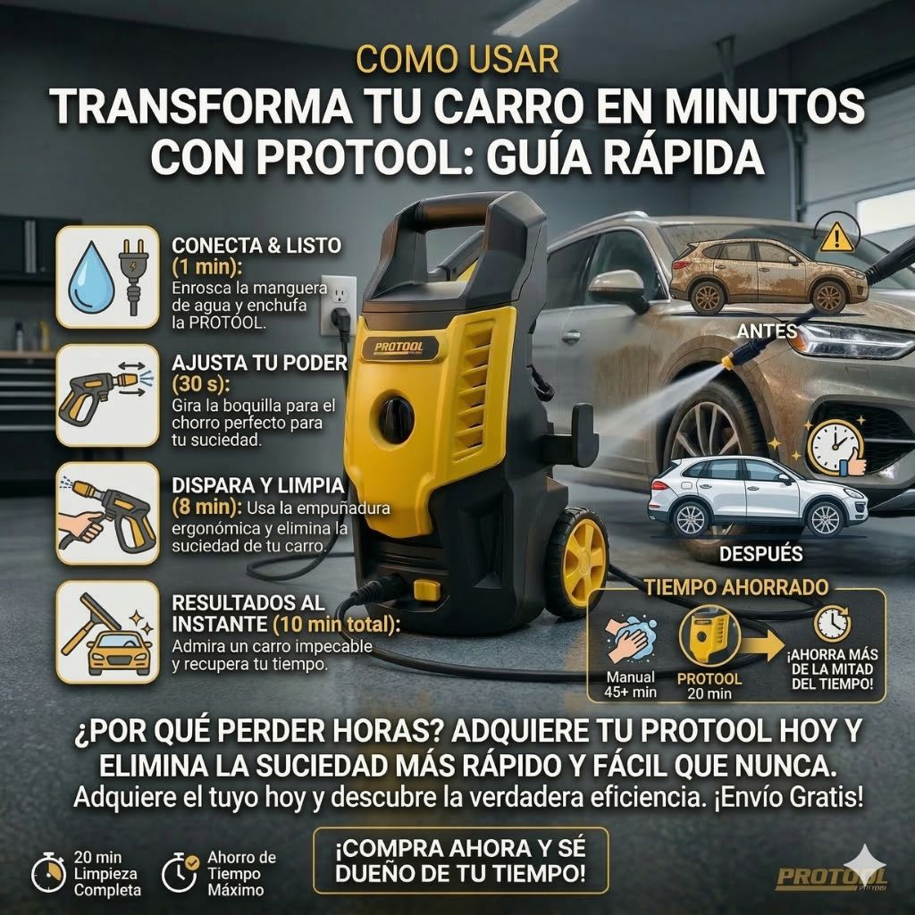 HIDROLAVADORA PROTOOL POWER 1650psi 110V