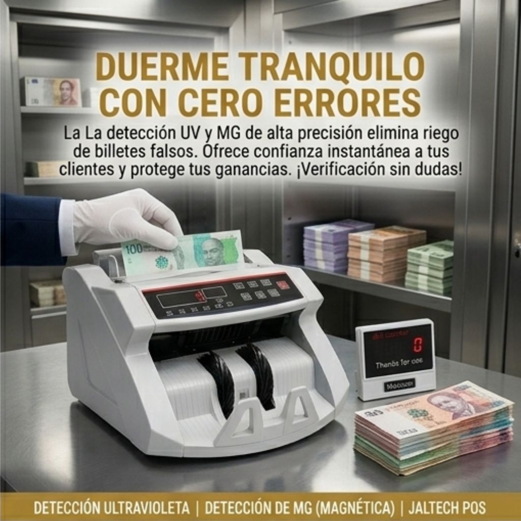CONTADORA DE BILLETES CON DETECTOR DE BILLETES FALSOS