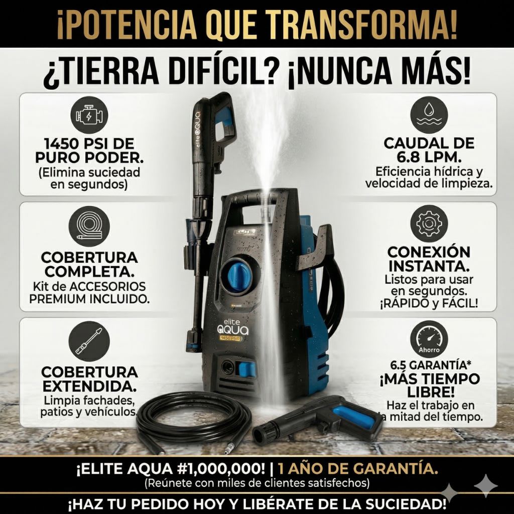 HIDROLAVADORA DE ALTA PRESION ELITE 1450psi