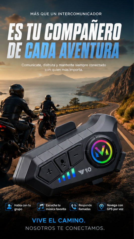 INTERCOMUNICADOR BLUETOOTH PARA MOTOCICLISTAS