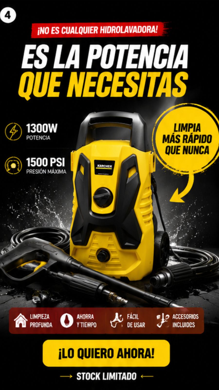 HIDROLAVADORA PROFECIONAL KARCHER 1500PSI