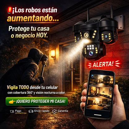 CAMARA DE SEGURIDAD 3 EN 1 WIFI CON SENSOR Y ALARMA