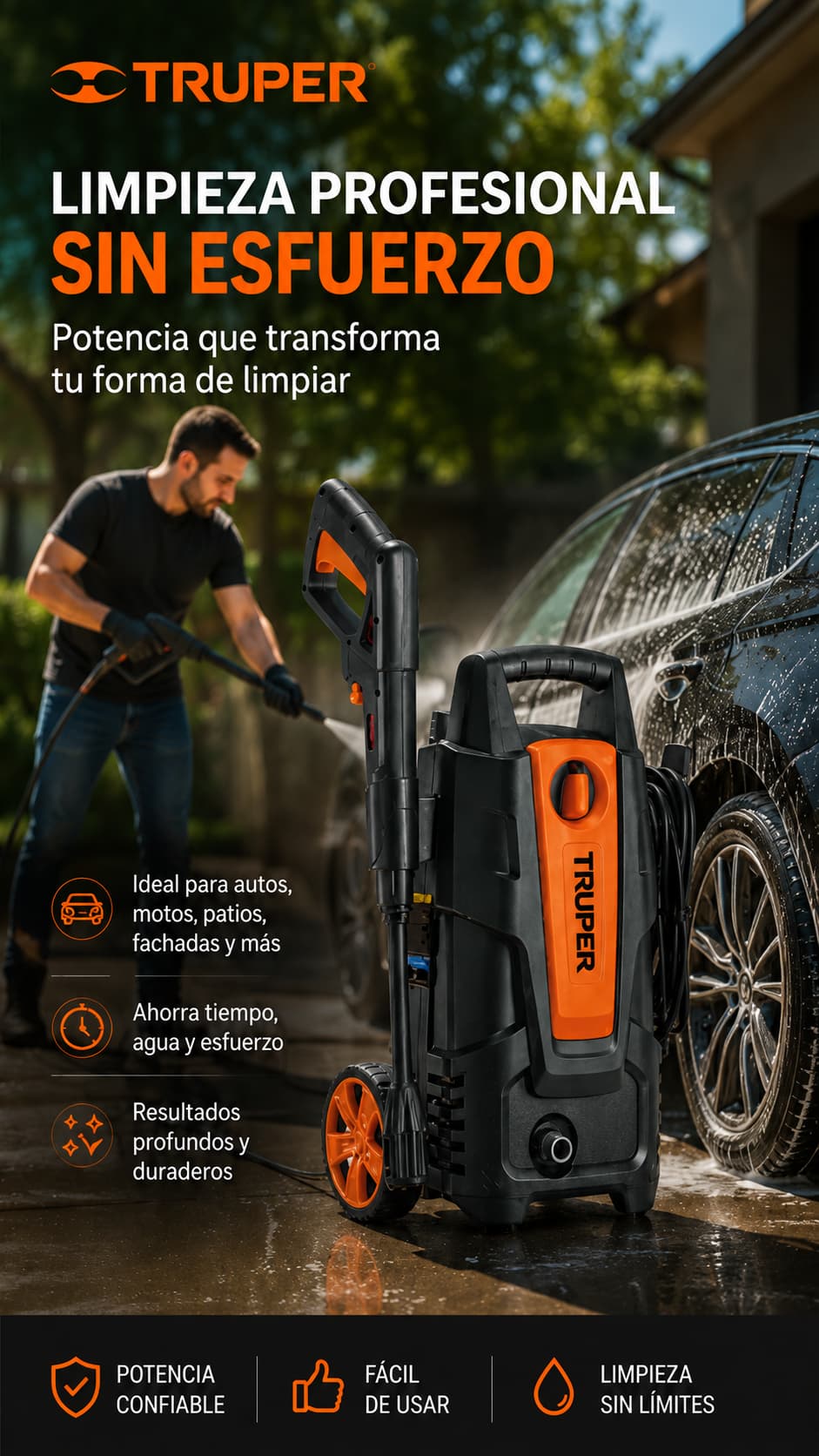 HIDROLAVADORA PROFECIONAL TRUPER 1500PSI