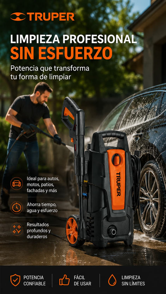 HIDROLAVADORA PROFECIONAL TRUPER 1500PSI